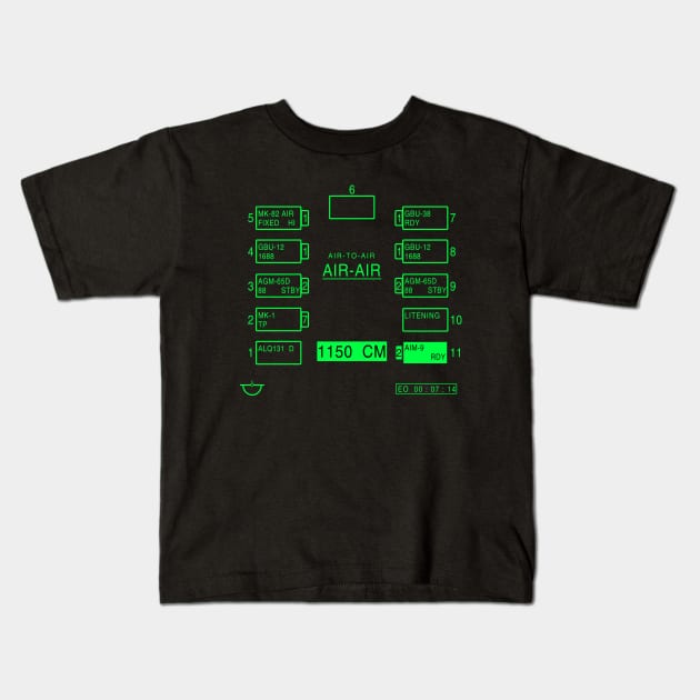 A-10 Warthog Weapons Display Screen Kids T-Shirt by TWOintoA